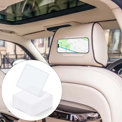 10Pcs Sticky Gel Pads Double Sided Adhesive Pads Removable Traceless Gripping Pad Anti-Slip Double Sided Gripping Pads Washable Reusable Anti Slip Pad for Car Dashboard Office Home(Transparent)