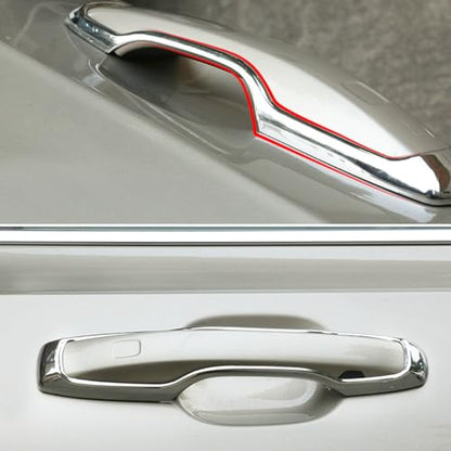 4Pcs Chrome Exterior Side Door Handle Frame Cover Ring Trim for XC60 2018-2022,for XC90 2016-2022,for Volvo S90 2017-2022, for V90 2017-2021