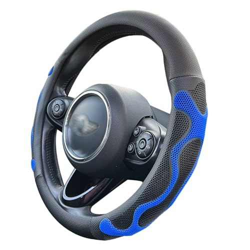 PINCTROT Large Size Comfy Grip Steering Wheel Cover, Anti-Slip Design, 15.5-15.75 Inch(Silicone Blue) - color: 3.Blue, size: Large Size[15 1/2''-15 3/4'']