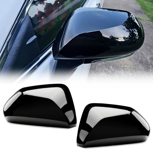 ACLONG Glossy Black Mirror Covers Fit for Toyota Camry 2018-2025 – Driver & Passenger Side Rearview Cap Replacement (1 Pair) - size: Fit for Toyota Camry 2018-2025-Glossy Black