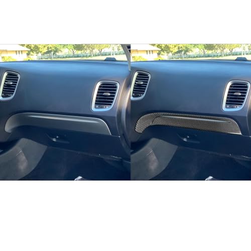 NVCNX Real Premium Carbon Fiber Accessories for Dodge Durango 2011-2020 2012 2013 2014 2015 2016 2017 2018 2019 Car Dash Dashboard Co-Pilot Panel Cover Interior Trim Sticker Decal 1PC - color: 2011-2020 Dash Co-pilot Panel Trim