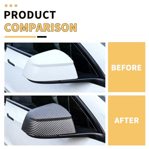 MAXDOM Side Mirror Cap Compatible with Tesla 2025+ Model Y Juniper (Matte Carbon Pattern, Model Y Juniper 2025+) - color: Matte Carbon Pattern