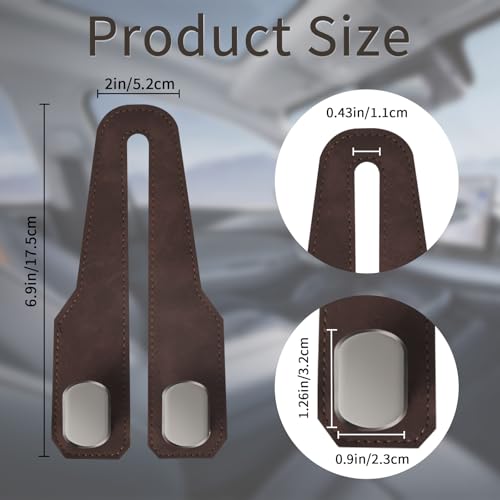 Car Seat Headrest Hooks for Purses and Bags, 2 Pack Bag Purse Holder for Car With Double Metal Hooks, Car Purse Hanger, Headrest Back Seat Handbags Hook Cute Hanging Accessories, Brown - color: Brown 2pcs