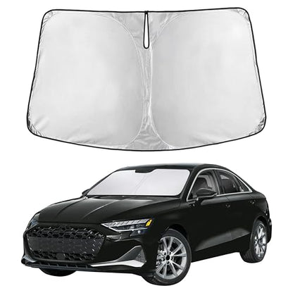 EcoNour Windshield Sunshade Compatible for Audi A3 2022-2023 2024 2025, Sun Visor for Front Windshield & Window Sun Shade Cover, UV Heat Blocker & Protector, Car Accessories - size: For Audi A3 (2022-2025)