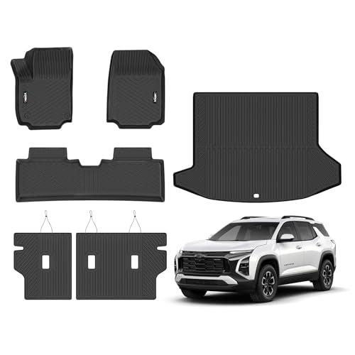 Floor Mats for 2025 2026 Chevrolet Equinox Fuel/GMC Terrain(Not for EV) Trunk Mat with Backrest Mat All Weather TPE Rubber Floor Liner Set Cargo Liner for 2025 Chevy Equinox Fuel Accessories - size: for 2025 2026 Chevrolet Equinox Fuel All Mats