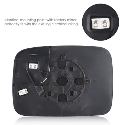 Passenger Right Side Mirror Blind Spot Convex Heated Mirror Glass with Rear Holder Fit for 2005-2009 Dodge Ram 1500 2500 3500, Replacement for 5161010AA 5191036AA CH1325121 - size: Right Side