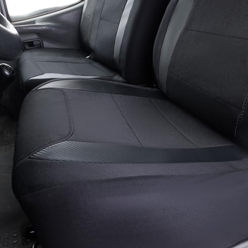 Flying Banner AquaShield car seat Covers Set Waterproof Water Resistant arm Rest Shoulder Seatbelt Compatible Truck Protectors Universal Non Slip (Solid Black, 1 Driver + 2 Passanger) - color: Solid Black, size: 1 Driver + 2 Passenger