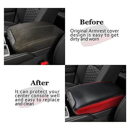SKTU for 2024 2025 2026 Nissan Pathfinder Center Console Cover 2022-2026 Pathfinder Armrest Cover 2023 2024 2025 2026 Pathfinder Accessories Pathfinder R53 Automotive Center Console Soft Cushion (Red) - color: 2022-2026 Pathfinder Red