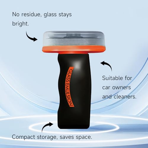 Glass Emulsion Cleaner, Glass Oil Film Remover for Car, Automotive Window Cleaner, Improve Windshield Clarity(2Pcs)