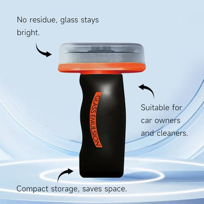 Glass Emulsion Cleaner, Glass Oil Film Remover for Car, Automotive Window Cleaner, Improve Windshield Clarity(2Pcs)