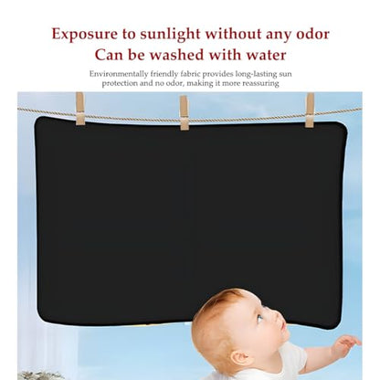 Car Side Window Sun Shades, 2PCS Retractable Vehicle Sun UV Rays Block Cover with Storage Net Pockets, Privacy Automotive Side Window Curtain, Universal for SUV RV Truck