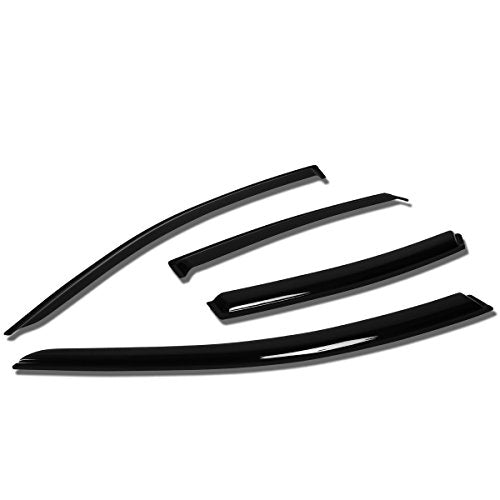 Auto Dynasty 4Pcs Tape-On Window Visor Compatible with 2013 2014 2015 2016 2017 Nissan Altima Sedan 2013-2017, Deflector Rain Guard, Acrylic Black - size: 13-17 Nissan Altima Sedan