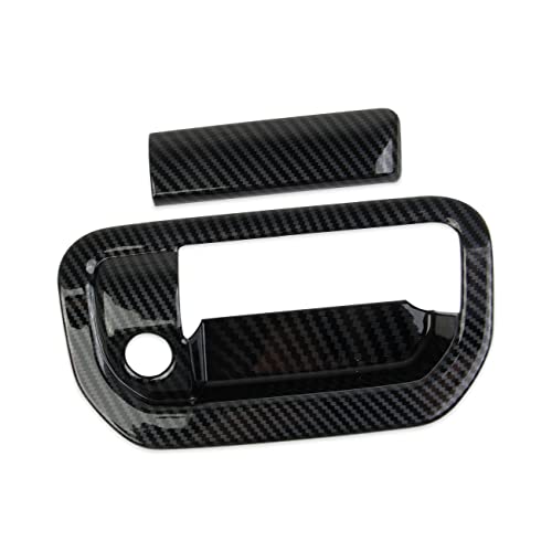 crosselec Carbon Fiber Trunk Rear Door Handle Trim Cover for 2017-2024 Honda Ridgeline