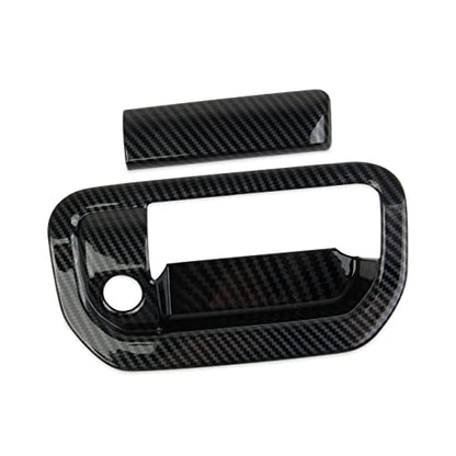 crosselec Carbon Fiber Trunk Rear Door Handle Trim Cover for 2017-2024 Honda Ridgeline
