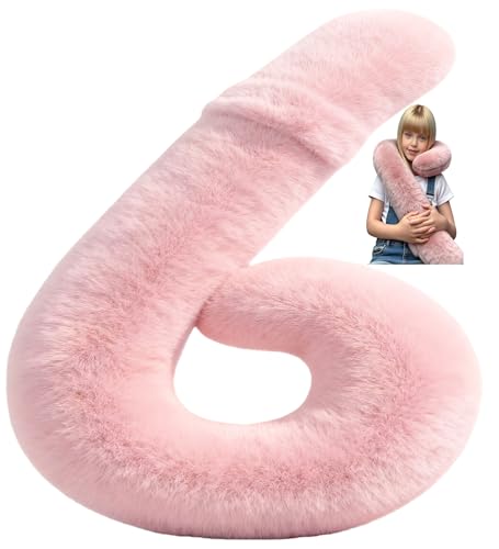 Long-Distance Travel Neck Pillow Car Sleep Aid Pillow, Home/Office Lumbar Pillow, Ergonomic Wrap-Around Neck Pillow, Neck Support for Adults and Children, Multifunctional Travel Pillow - color: Pink