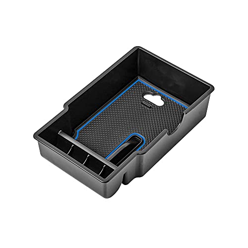 EDBETOS Center Console Organizer Tray Compatible with Jeep Renegade Accessories 2015-2019 2020 2021 2022 2023 Armrest Glove Box Secondary Storage (Blue Line) - color: Blue Line