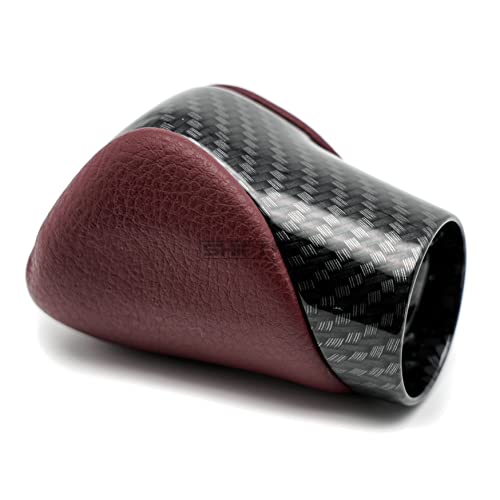 Gear Shift Knob Shifter for Lexus ES GS GX is NX RC RX 200t 300 350 3450h 450hL 350L (Rioja Red Rose/Carbon Fiber Pattern) - color: Rioja Red Rose / Carbon Fiber Pattern