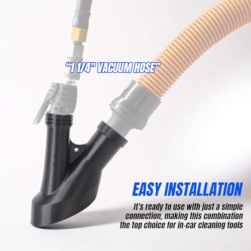 Air Vacuum Attachment with Crevice Tool for Tornador Mini Z-007-2-in-1 Blow & Vacuum for Interior Detailing - Fits 1 1/4" Vacuum Hose