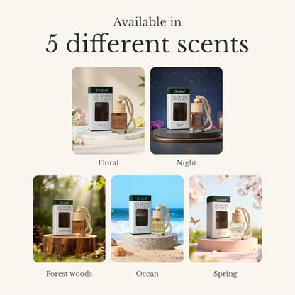 Ocean Car Perfume Car Air Freshener 30-Day Luxury Essential Oil Cologne Scent Gift Set for Men & Women, Auto Diffuser for Truck SUV Long-Lasting Fresh Scent