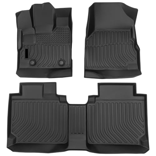 All Weather Floor Mats for 2012-2017 Chevy Equinox & GMC Terrain/Terrain Denali, Waterproof TPE Rubber Anti-Slip Car Carpet, 2 Row Front & Rear Custom Fit Car Floor Liner - color: 12-17 Equinox/GMC Terrain/Terrain Denali