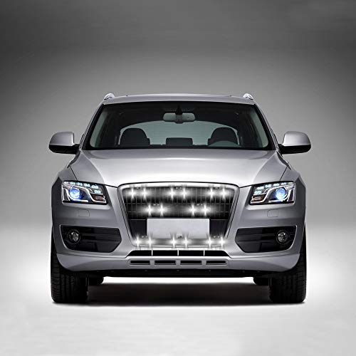 White 16LED Grille Strobe Lights Dash Deck Visor Police Flash Lights Car Truck Ambulance Emergency Warning Strobe Lights With Remote Control Wireless 12V - color: white, size: 8 in 1