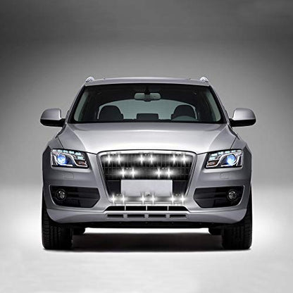 White 16LED Grille Strobe Lights Dash Deck Visor Police Flash Lights Car Truck Ambulance Emergency Warning Strobe Lights With Remote Control Wireless 12V - color: white, size: 8 in 1