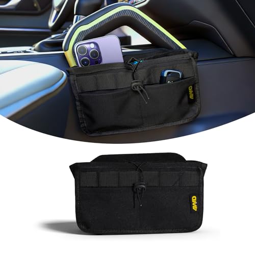Seat Back Storage Bag for Ford Bronco 2021-2025, MOLLE Tactical Organizer for 2-Door & 4-Door (Not Sport), Armrest Storage Pouch, 600D Oxford, No Drill Easy Install, Off-Road Gear Holder Black - color: Black, size: Small