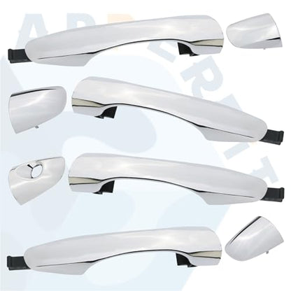 Exterior Door Handles w/End Caps Set for Front & Rear, Driver & Passenger Side Chrome Compatible with Kia Sorento 2016 2017 2018 2019 2020 Replaces 82651-C5010 82661-C5010 - size: 4 PCS