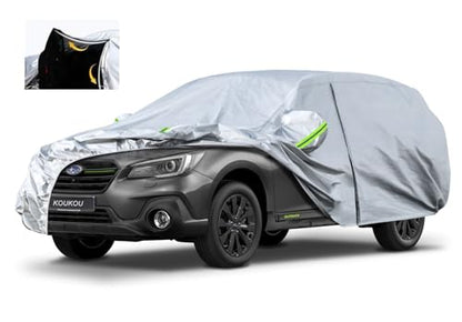 KouKou SUV Car Cover Waterproof All Weather for Automobiles, Full Exterior Jeep Cover Outdoor Universal Fit for Subaru Outback, Toyota Rav4, BMW X3, Chevy Equinox，Benz GLC, etc. (181 to 190 inches) - size: C6-Fit suv jeep length (181" to 190")