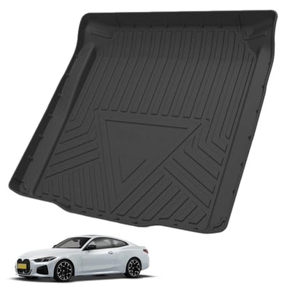 Elsetyler Custom Fit for Cargo Liner BMW 430i M440i 2021-2025 Coupe - Black TPE All Weather Heavy Duty Waterproof Rear Cargo Tray Trunk Floor Mat Protector - color: BMW 430i M440i 2021-2025 Coupe