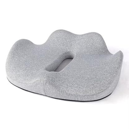 Schultz Squared Memory Foam Seat Cushion for Office Chair or Car - Ergonomic Design, Contoured Shape, & Non-Slip Bottom for Sciatica and Pain Relief