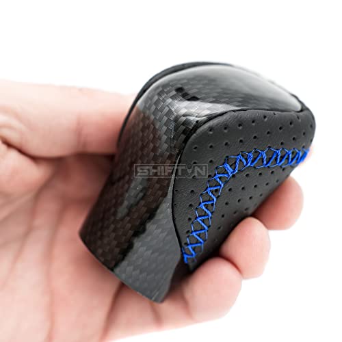 Gear Shift Knob Shifter for Lexus ES GS GX is NX RC RX 200t 300 350 3450h 450hL 350L (Blue Stitch/Carbon Fiber Pattern) - color: Blue Stitch / Carbon Fiber Pattern