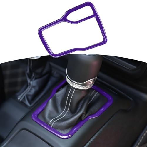 RT-TCZ for Wrangler JL Purple Gear Shift Trim Cover Frame for Jeep Wrangler JL JLU Gladiator JT 2018-2024 Purple Interior Accessories - color: Purple