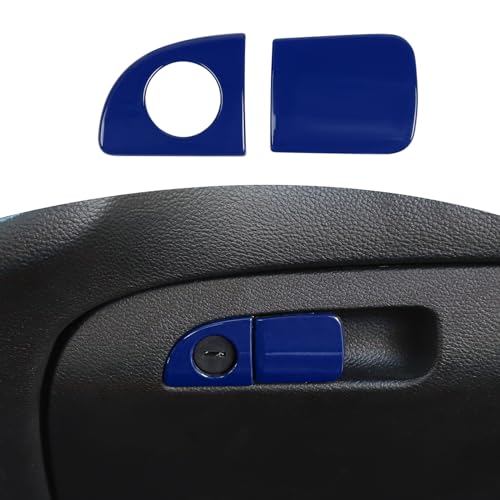 RT-TCZ for Challenger Glove Box Latch Handle Trim Cover Blue for Dodge Charger 2010 Up for Challenger 2015 Up for Chrysler 300C 2011 Up Blue Interior Accessories 2pcs - color: Blue