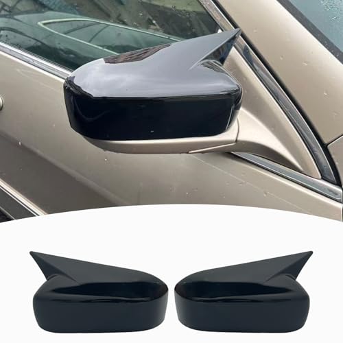 Side Mirror Cover,for 7TH Honda Accord 2003 2004 2005 2006 2007, Bright Black Side Rear Mirror Covers Body Kit Accessories for Cars（Without Turn Signal Cutout） - color: Bright Black, size: For 2003-2007 Honda Accord without turn signals