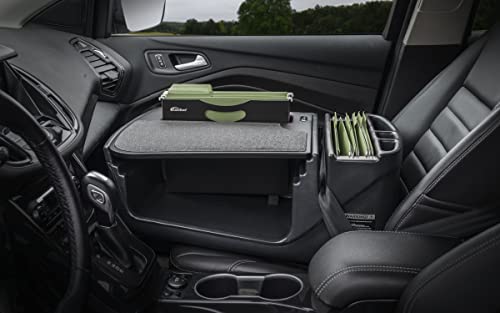 AutoExec AE-FMEF-PI-BT Efficiency FileMaster Car Desk for Your Vehicle Workstation and Mobile Office, Black with 400 watt Power Inverter - color: Black, style: Desk, 400 watt Power Inverter