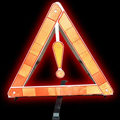 Triangle Reflector,Universal Foldable Emergency Car Truck Van Warning Triangle Signs Road Safety Reflective Exclamation Point Sign Triangle Warning Kit Tool with Carrying Case (3 Pack) - size: 3 Pack