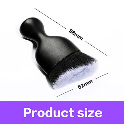 AOCISKA Car Interior Detailing Brush,Soft Bristle Cleaning Brush Car Detailing Brush Dusting Brush,Car Interior Cleaning Tool,Auto Detail Brush Car Dash Duster Brush (Black&White with Cap) - color: Black&white With Cap