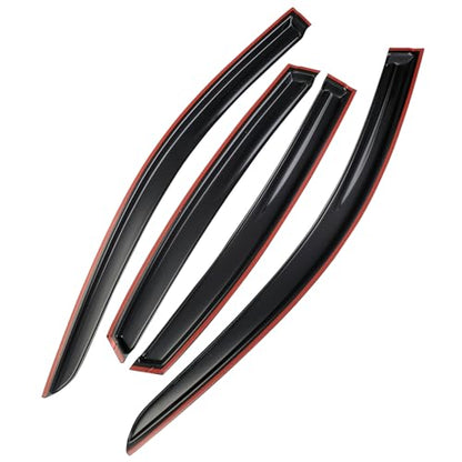 Tape-On Side Window Visor Deflectors for N-issan Altima 2013-2018 Smoke Tinted Rain Guards Shield Shade 94861 - size: 2013-2018 Nissan Altima