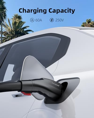 FOCSPROD for Tesla to J1772 Charger Adapter, Max 60A 250V for NACS to J1772 Electric Vehicles Charging Adapter Compatible with Tesla Mobile/Wall Connectors, Destination Chargers -UL 2252 - size: For J1772 EVs
