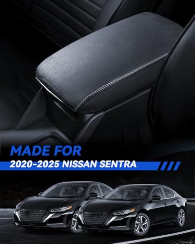 Armrest Cover for 2020 2021 2022 2023 2024 2025 Nissan Sentra Accessories Center Console Middle Lid Pad Protector for Car Elbow Rest - size: For 2020-2025 Nissan Sentra