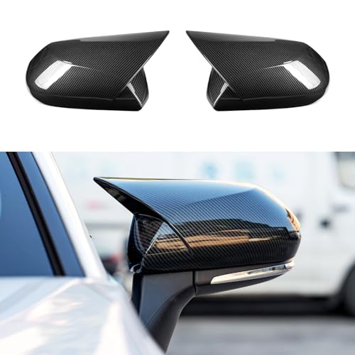 CKE 2pcs Aggressive Look Car Exterior Door Side Rearview Mirror Guard Cover Trim Caps Compatible with Toyota Camry 2018 2019 2020 2021 2022 203 2024 2025 2026 Accessories -Carbon Fiber Style - color: Carbon Fiber Style-B