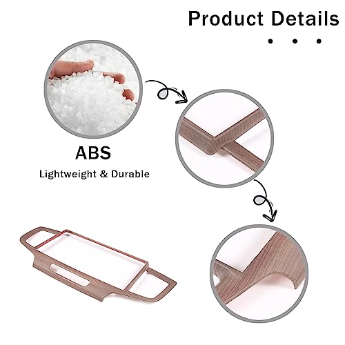 Dashboard Navigation Panel Frame for Honda Pilot 2019-2022/ Ridgeline 2021-2023/ Passport 2019-2023, ABS Material Center Console GPS Screen Panel Frame Trim Accessories (Pear Wood Grain) - color: Pear Wood Grain