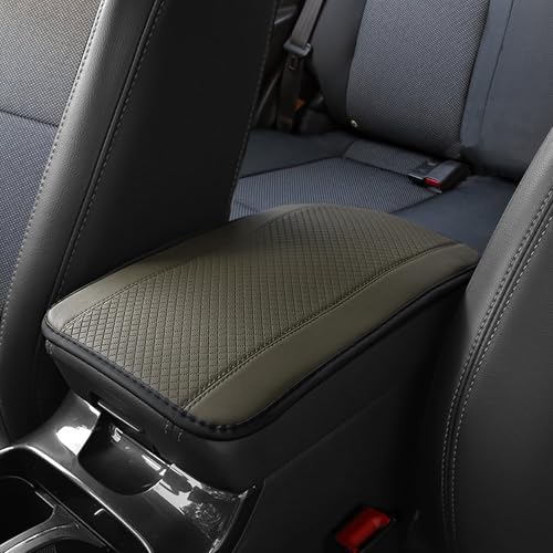 Car Center Console Armrest Pad, 12.6X 7.2 Inch PU Leather Waterproof Auto Armrest Seat Box Cover Protector, Car Center Console Cover, Universal Car Interior Accessories for Cars, Trucks, SUVs - color: Grey