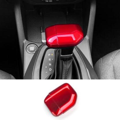 ABS Car Gear Shift Knob Cover Trim Shifter Lever Handle Protective Compatible with Kia Sorento 2024-2026,Kia Carnival 2025-2026,K4 2025-2026,K5 2025-2026 Accessories(Glossy Red Style) - color: Glossy Red Style