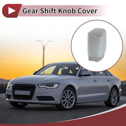 Gear Shift Knob Cover Universal for Car SUV Truck RV Nested Stick Shifting Handle Protector Polyester Gray
