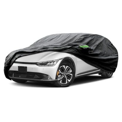 Proadsy Car Cover Custom Fit for Kia EV6 2022-2025 2026, Waterproof All Weather for Automobiles, Full Exterior Cover Rain Snow Sun Protector Indoor Outdoor Car Cover - size: Kia EV6