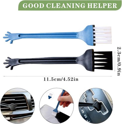 10pcs Car Windshield Cleaning Tool, Windshield Cleaner with 5 Washable and Reusable Microfiber Pads and Extendable Handle, for Auto Glass Wiper (Green（10pcs）) - size: Green（10pcs）