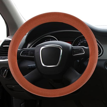 Universal Car Silicone Steering Wheel Cover Snake Pattern Auto Accessory, 14-15.7 Inch Anti-Slip Car Steering Wrap with Massage Texture for Truck SUV & Most Cars
