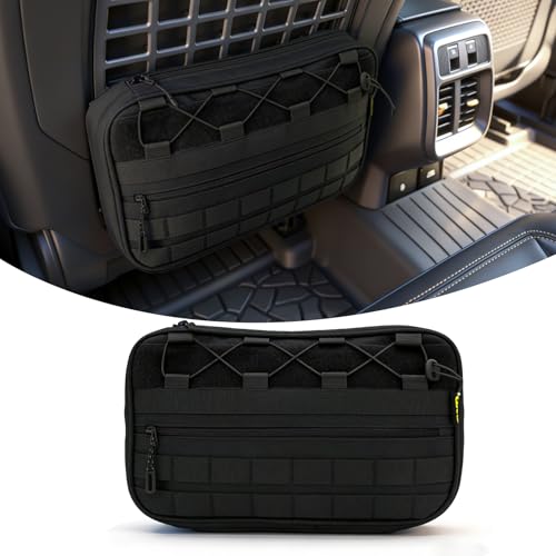 Car Storage Organizer Compatible with 2021-2025 Ford Bronco 2/4 Door, Heavy Duty Rattle-Free Backseat Tactical Seat Storage Bags, No-Drill 600D Oxford Anti-Clutter Gear-Black - color: Black, size: Big